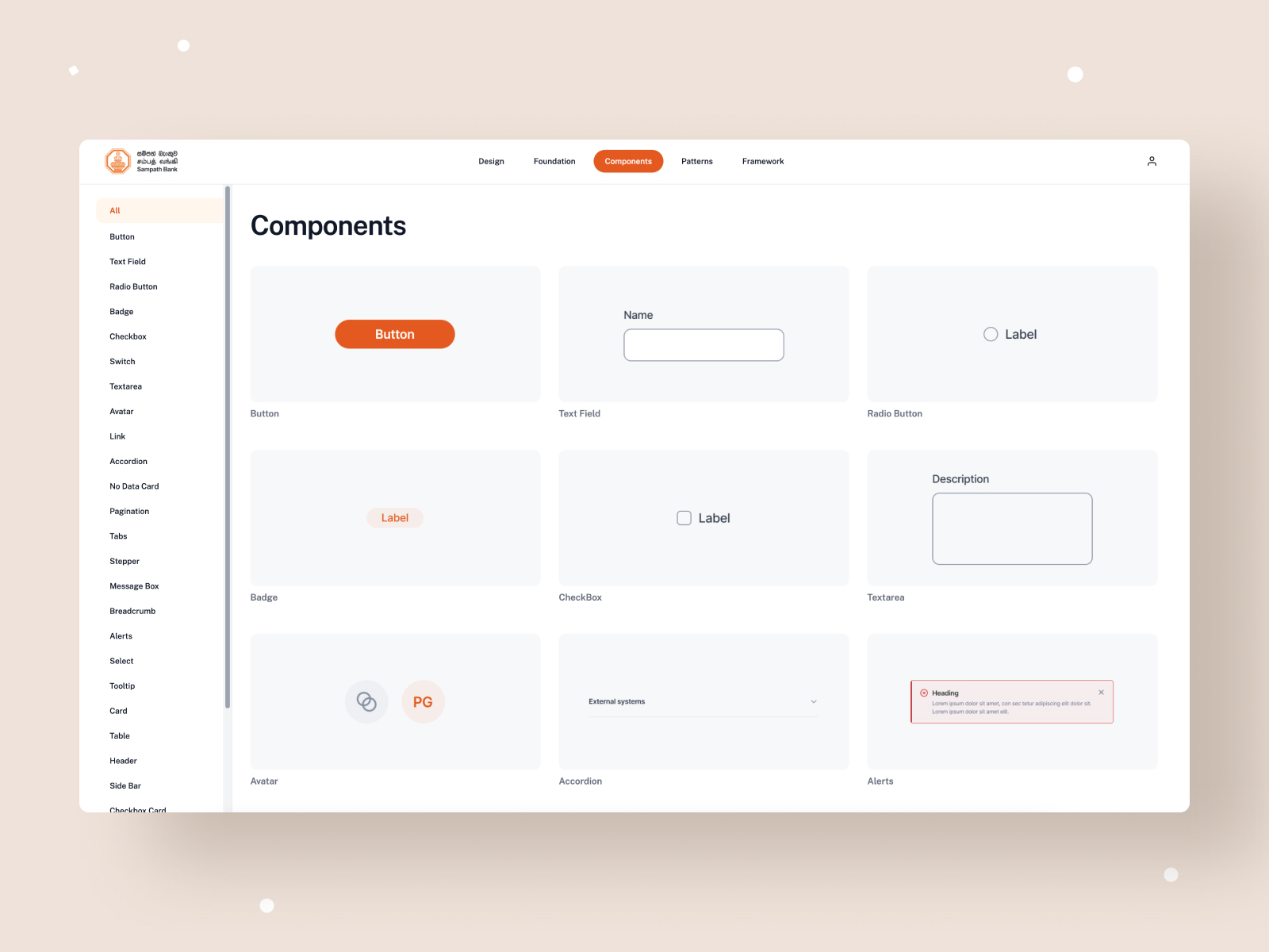 SIEF Components List